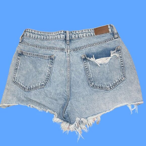 Hidden Hi Rise Cut Off Denim Shorts Size Large Waist 29” #16 - Picture 4 of 5